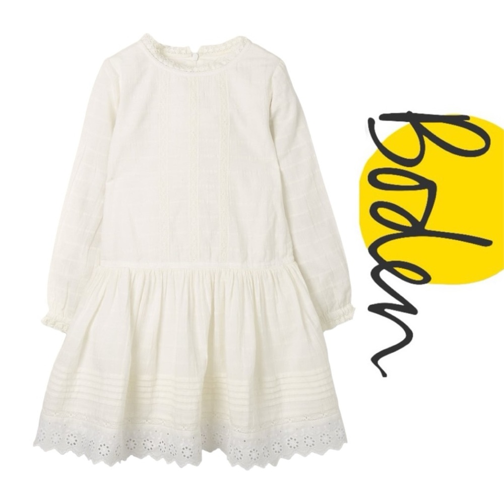 Mini Boden Broderie Detail Peasant Dress sz 11-12Y